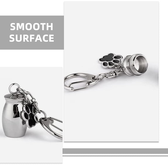NIAIZEK 2Pcs Pet Ashes Container Key Chain with Smooth Metal Urn Lid Assorted Colors