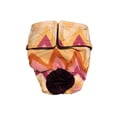 thumbnail image 1 of Barkertime Orange and Yellow Chevron Minky Washable Dog Diaper - Made in USA, 1 of 6