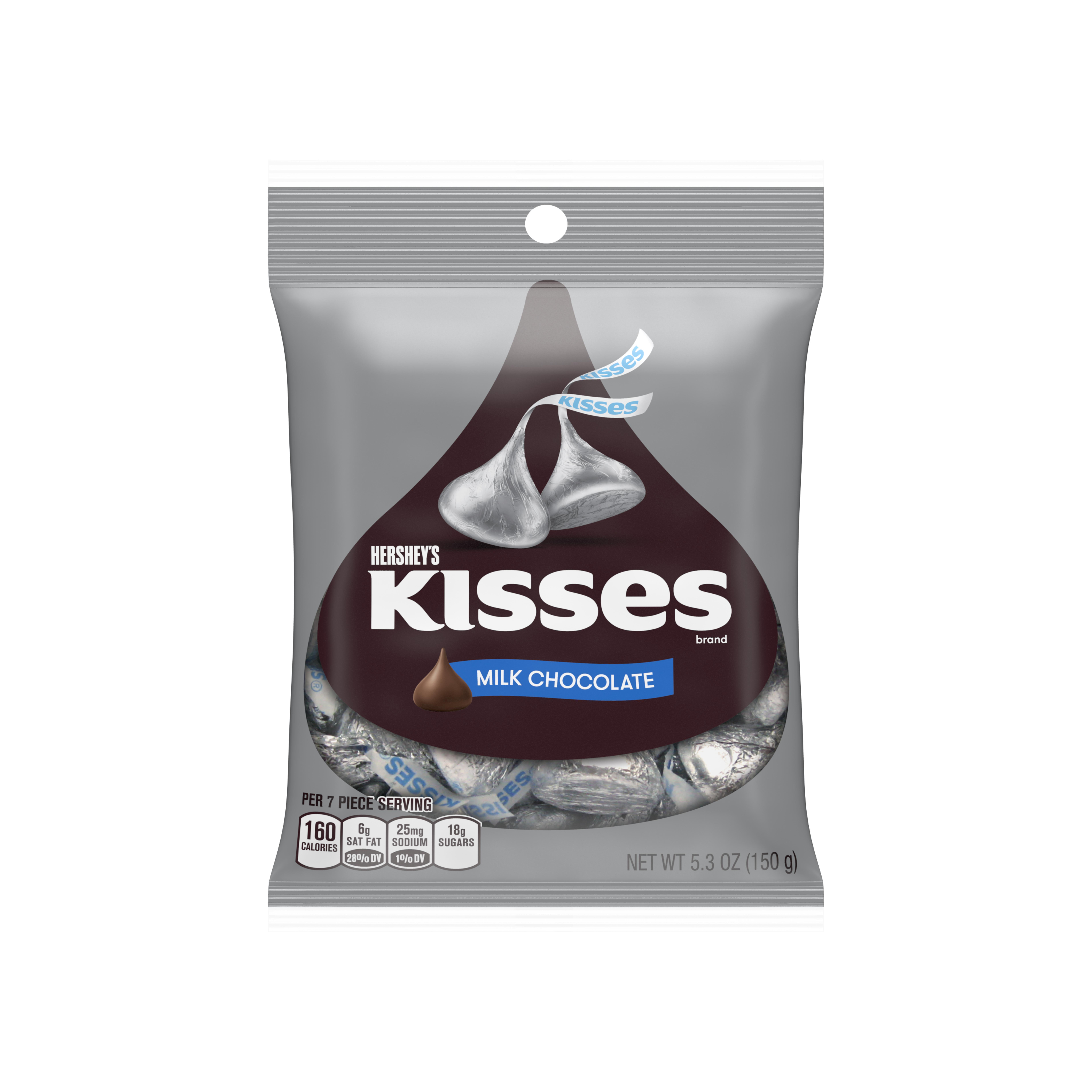 Kisses, Milk Chocolate Candy, 5.3 Oz - Walmart.com ...