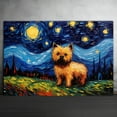 thumbnail image 2 of Norwich Terrier Dog Watercolor Starry Night Van Gogh Painting Kits, Painting Watercolor Canvas, Canvas Suitable for Room Decor Cafe Decor Or Gift for Friends, 2 of 4