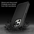thumbnail image 5 of iPhone 12 Pro Max Case Shockproof Dust/Drop Proof 3 in 1 Full Body Rugged Heavy Duty Durable Cover Black, 5 of 8