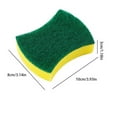 thumbnail image 3 of Kitchen Aid 5 Pcs Kitchen Cleaning Sponge Double FaceSponges Scourer Eco Non Scratch Scrub Sponge，Super Absorbent Multi Use Cleaning Sponge, 3 of 4