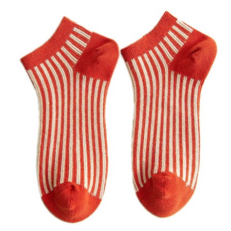 

Japanese Women Girls Summer Cotton Short Ankle Socks Sweet Candy Color Vertical Stripes Printed Casual Knitted Hosiery