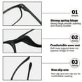 thumbnail image 3 of Fangasis Reading Glasses Protection Eyewear Vision Care Mens Womens High-Definition Readers Spectacles Unisex Magnifying Anti-BlueRay Anti-Blue Lightweight Black-3PCS +3.00, 3 of 7