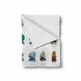 thumbnail image 2 of Gemstone Soft Flannel Fleece Throw Blanket, Composition of Gemstones with Names Tiger Eye Sulphur and Ruby Mineral Geology, Cozy Plush for Indoor and Outdoor Use, 50" x 70", Multicolor, by Ambesonne, 2 of 6