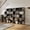 Black small embossed, variant on Bookshelf 5 Tier Industrial Bookcase Tall Storage Shelf Geometric Display Rack Room Divider