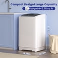 thumbnail image 5 of BANGSON 1.08cu.ft Portable Washing Machine, Full-Automatic Compact Washer with 8 Programs & Drain Pump for Apartment, Dorm, Home, 5 of 8