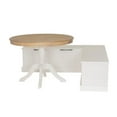 thumbnail image 4 of Riverbay Furniture Backless White Storage Nook and Round Table Natural Wood, 4 of 15