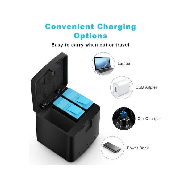 GoPro HERO 8 BLACK +バッテリー他 2 Pack Batteries for Gopro Hero 8 7 6 5 Black Battery Charger and