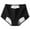 Black, variant on Women's Plus Size High Waist Breathable Briefs - Double Crotch Comfort Underwear