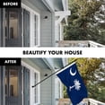 thumbnail image 3 of G128 Combo Pack: 5 Ft Tangle Free Spinning Flagpole (Black) & South Carolina Flag 2x3 Ft Embroidered 220GSM Spun Polyester, Brass Grommets (Flag Included) Aluminum Flag Pole, 3 of 9