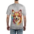 thumbnail image 5 of Watercolor Drip Corgi Pop Art Colorful Portrait Artwork All Over Print 3D Shirt Unisex Merch Welsh Corgi Dog Lover Gifts Idea - 01009, 5 of 6