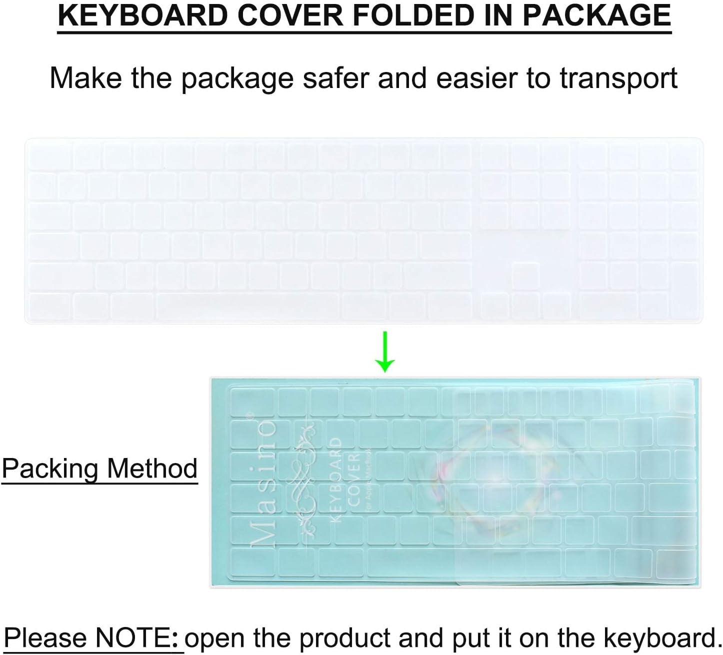 Ultra Thin Silicone Keyboard Protector Cover Skin for Apple iMac Magic - Thumbnail 4