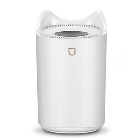 

SESAVER 3L Large Capacity USB Air Humidifier Cute Cat Desk Air Purifier Ultrasonic Cool Mist Humidifier with 2 Port Spray and Co