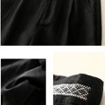 thumbnail image 4 of Outfmvch Gauze Pants Flowy Wide Leg Drawstring High Waist Drawstring Pants Women Wide Leg Linen Pants Beach Pants for Women Trousers with Pockets High Waisted Linen Pants Women Black M-3XL, 4 of 6