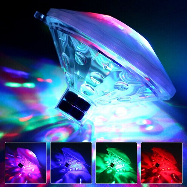 Zeeyh Underwater Hot Tub RGB Colorful LED Floating Bath Lights Lazy Spa