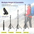 thumbnail image 3 of Extendable 62" Selfie Stick Tripod with Bluetooth Remote for Smartphones, Durable Lightweight Aluminum Construction, 3 of 7