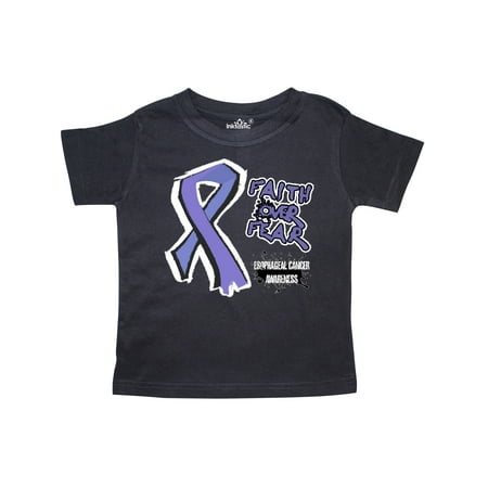 

Inktastic Ribbon Faith Over Fear Esophageal Cancer Awareness Gift Toddler Boy or Toddler Girl T-Shirt
