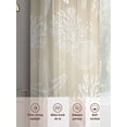 thumbnail image 6 of Brown Gradient Sheer Curtains 108 Inch Long 2 Panels, Nautical Starfish Coral Shell Vintage Light Filtering Rod Pocket Curtains, Sheer Voile Drapes for Living Room Bedroom, 52"x108", 6 of 8