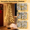 thumbnail image 4 of Gymax 5 FT Lighted Alpine Tree w/1000 White LED Lights Weighted Base for Christmas Black, 4 of 7