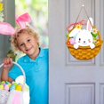 thumbnail image 3 of POINTERTECK Décorations de Porte de Pâques 11.7 "X 13.5" Easter Lapin Panier Porte Signe Pâques Porte Signe pour Mur Maison Intérieur Extérieur Printemps, 3 of 7