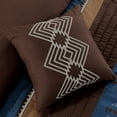 thumbnail image 3 of 7 Piece Western Southwestern Design Comforter Set Multicolor NAVY Coffee Brown Embroidered KING Size Bed in a Bag Bedding Set- Makala, 3 of 5