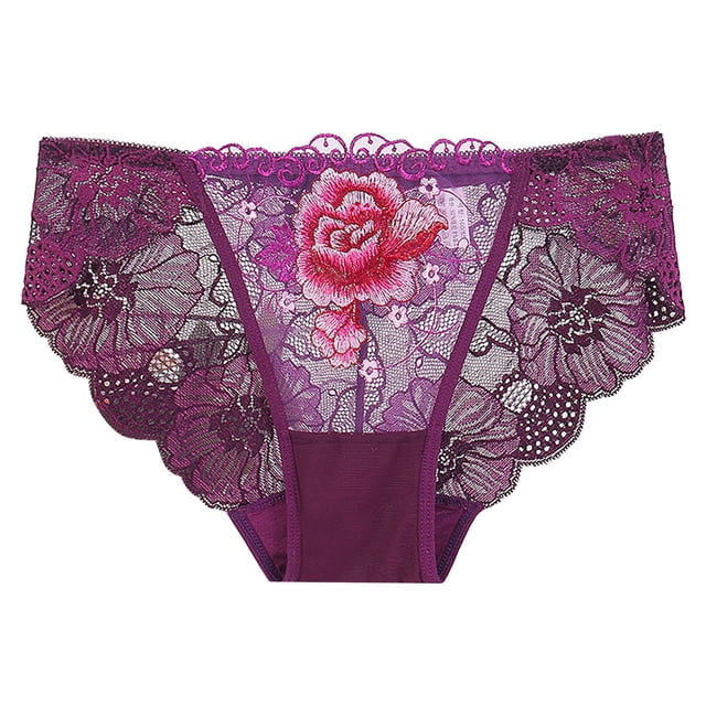Aayomet Culottes Grande Taille pour Femmes, String Ouvert, Lingerie, Pyjama (Violet, G)
