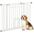 thumbnail image 1 of PawHut Pressure-Mounted Dog Gate Auto-Close for 29"-39.4" Wide, White, 1 of 10