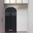 thumbnail image 3 of Plixio 60" Black Garment Bags Suit Bag for Hanging Clothes, Travel & Clothing Storage for Dresses, Suits - Closet Organizer, 3 of 5