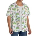 thumbnail image 2 of Gukieu Frog Wear Chef Hat Print Men's Short-sleeved Shirts, Button-down Pocket Shirts, T-shirts, Beach Vacation Travel Summer Clothing-Medium, 2 of 5