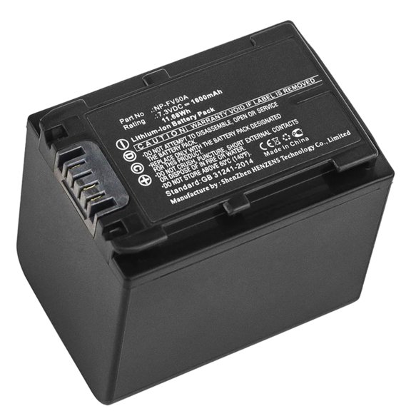 Batteries N Accessories BNA-WB-L9209 Digital Camera Battery - Li-ion, 7.3V, 1600mAh, Ultra High Capacity - Replacement for Sony NP-FV50A Battery