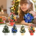 thumbnail image 3 of Small Christmas Tree, Artificial Tabletop Xmas Tree with Base,Xmas Ball Ornaments and Bowknots,Christmas Pine Tree,Christmas Decorations for Home/Office Indoor Outdoor Decor(Gold), 3 of 3