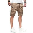 thumbnail image 2 of Zrbywb 2023 New Mens Casual Shorts Mens Fashion Casual Mid Waist Cargo Pant Solid Pocket Drawstring Shorts, 2 of 9