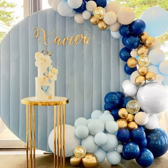 Royal Blue And Gold Balloon Decorations