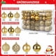 thumbnail image 2 of Paquete de 100 bolas navideñas doradas para árbol de Navidad, decoraciones brillantes, opacas y brillantes, 3, 4 y 6 cm, 2 of 5