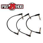 Pig Hog PHLSK6BK Lil Pigs Low Profile 6 in. Patch Cables - 4 Pack - Black