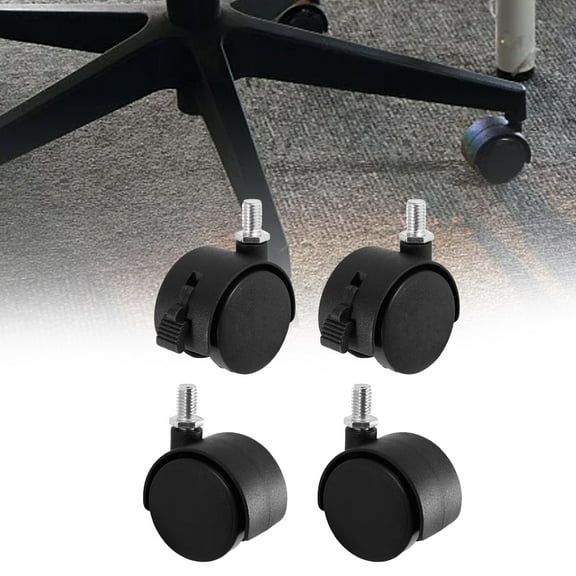 8/4PCS Nylon Swivel Stem Caster Wheels, M8 Theread Furniture Caster Wheels, Rotation Table Casters Replacement Wheels for Furniture, Cart, Chair, Cabinet