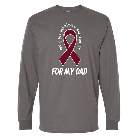 Inktastic Multiple Myeloma Awareness Ribbon for Dad Long Sleeve T-Shirt