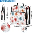 thumbnail image 3 of Water-Resistant 3-Ring Binder Organizer with Multiple Pockets Zipper Binder Bag for Office Pastel Watercolor Floral Pattern, 3 of 8