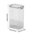 thumbnail image 3 of Plastic Food Storage Container Rectangle 60.86 Ounces Clear Natural, Airtight Kitchen Storage Canister for Dry Food Snacks, Silver 1800ML (60.8 Fl Oz), 3 of 3