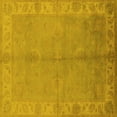 thumbnail image 1 of Ahgly Company Indoor Square Oriental Yellow Traditional Area Rugs, 5' Square, 1 of 4