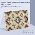 thumbnail image 3 of Yayeee Toggle Light Switch Wall Plate 2-Gang 4.56"x4.48" Decorative Outlet Cover, Geometric Designs, 3 of 7