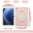 thumbnail image 2 of Allytechgroup Galaxy Tab A9+ Case SM-X210 X215 X216 11 Inch, Rotating Stand Heavy Duty Shockpoof Kids Friendly Drop Proof TPU PC Back Case Cover for Samsung Galaxy Tab A9 Plus 11", Cherryblossomspink, 2 of 11