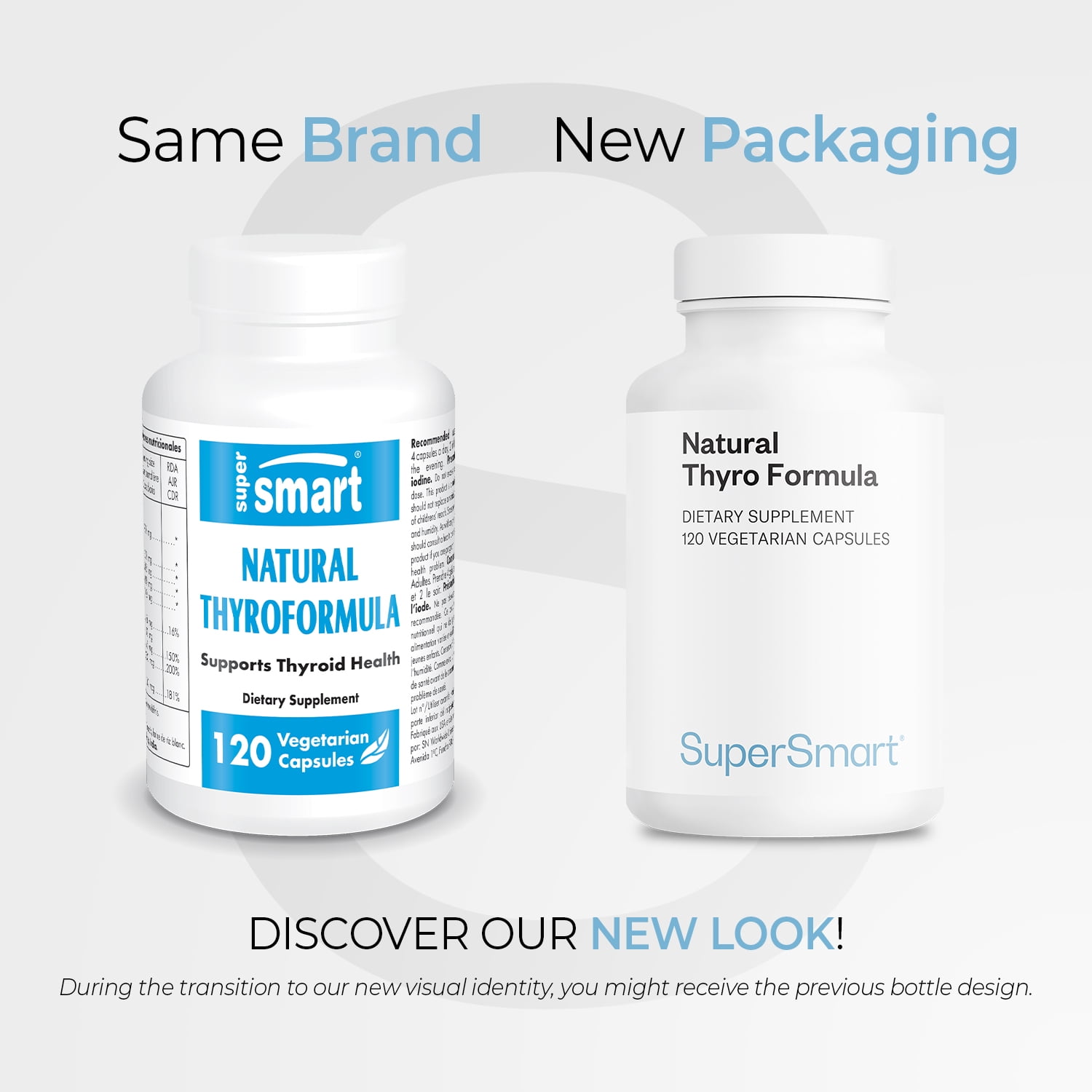 SuperSmart - Natural Thyroformula - with Iodine, Ashwagandha, L-Tyrosine | Non-GMO & Gluten Free - 120 Vegetarian Capsules