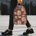 thumbnail image 2 of Wukai Beautiful Fox Print 15Inch Student Backpack, Multi-compartment Waterproof Lightweight Backpack, Suitable for School, Office, Sports, Unisex, 2 of 6