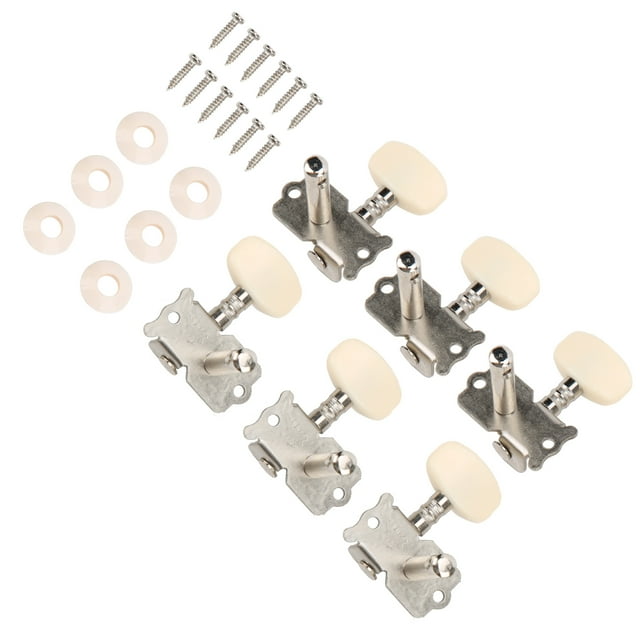 FLAMEEN Ouvert Bouton de Corde de Guitare, Bouton de Corde de Guitare, 6pcs Bouton de Corde de Guitare Simple Trou Colonne d'Acier Tête Carrée Instrument Folk Tuning Chevilles