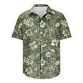 thumbnail image 5 of ZQUUVOU Mens Hawaiian Shirt Short Sleeve Floral Button Down Shirts Tropical Holiday Tops Collar Summer Beach Shirts F-Multicolor, 5 of 5