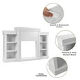 thumbnail image 5 of Giantex 70" Freestanding Mantel Stand, Modern Media Fireplace Cabinet, Wooden Mantel Console Table w/Storage Shelves, White, 5 of 9