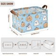 thumbnail image 7 of Yayeee Foldable Storage Basket for Shelves with Handles Set of 2 Waterproof Cloth Bins, Blue Halloween Ghosts, 7 of 7