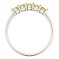 thumbnail image 5 of 0.4 ct Brilliant Round Cut Simulated Yellow Diamond 18K White Gold Stackable Band SZ 4.75, 5 of 6